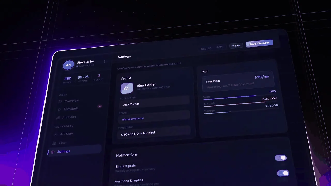 Product UI frame